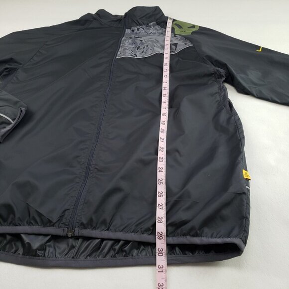 Nike Storm Windbreaker Jacket Men XXL Gray Full Zip Long Sleeve Athletic Vented - Picture 11 of 13